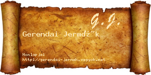 Gerendai Jermák névjegykártya